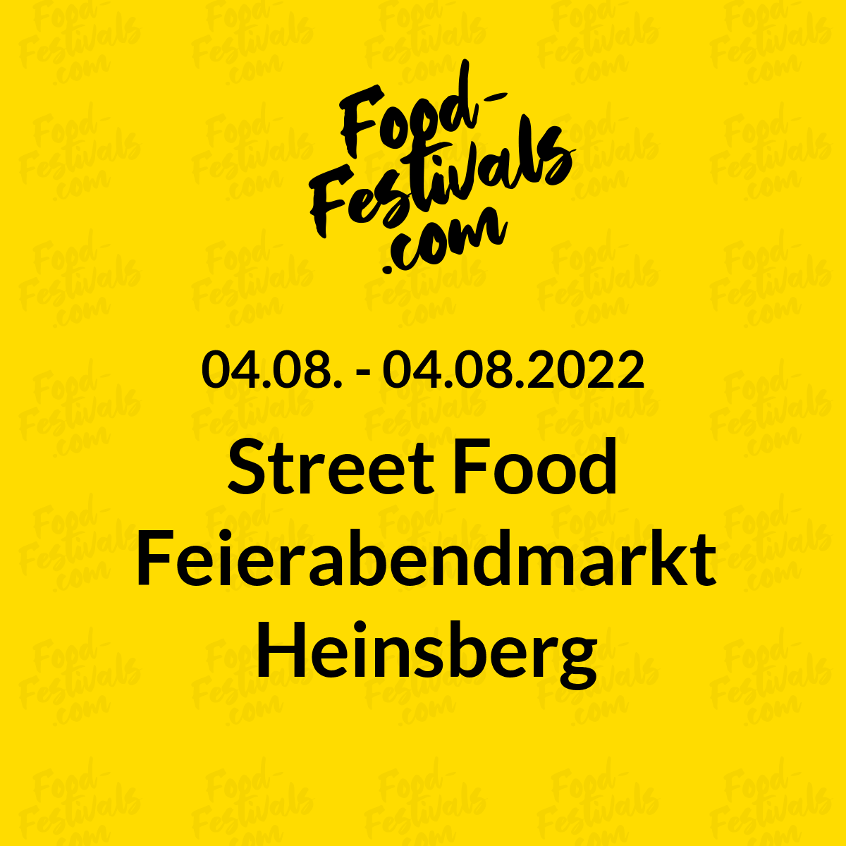 Street Food Feierabendmarkt Heinsberg