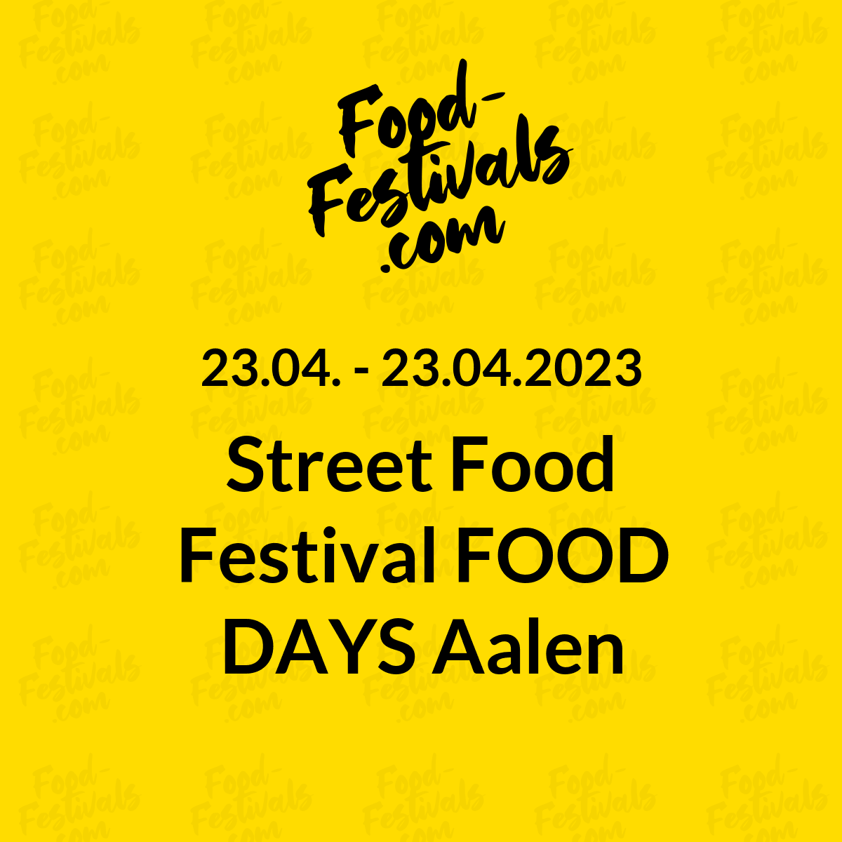 Street Food Festival FOOD DAYS Aalen