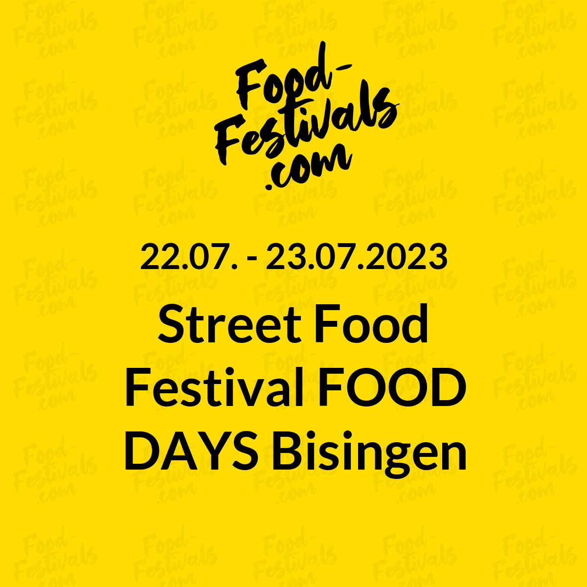 Street Food Festival FOOD DAYS Bisingen