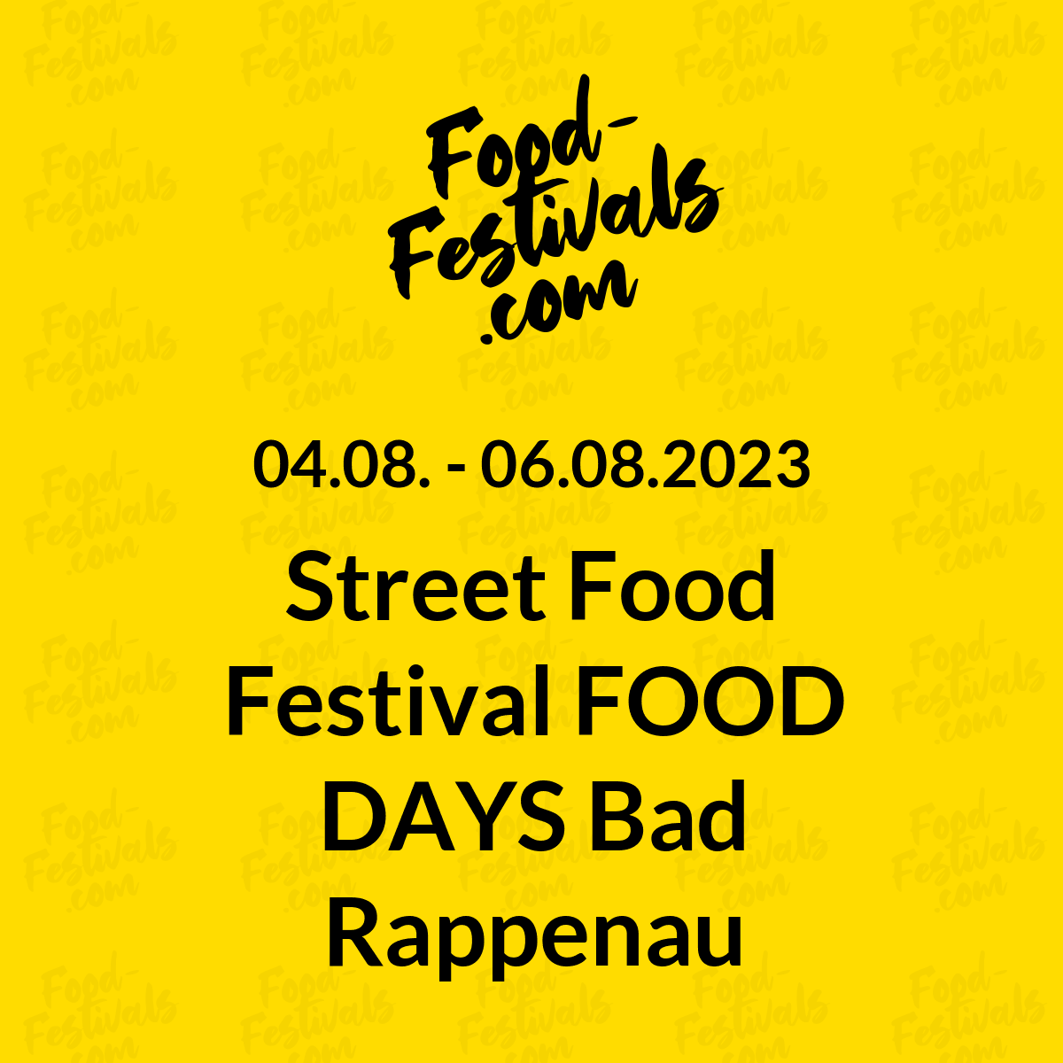 Street Food Festival FOOD DAYS Bad Rappenau