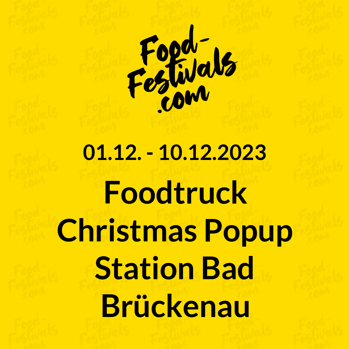 Foodtruck Christmas Popup Station Bad Brückenau