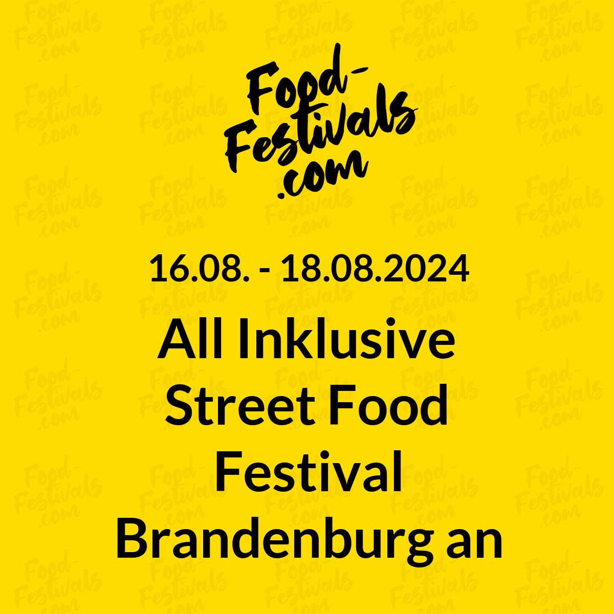 All Inklusive Street Food Festival Brandenburg an der Havel