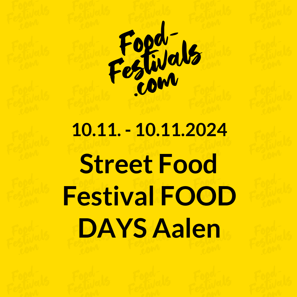 Street Food Festival FOOD DAYS Aalen