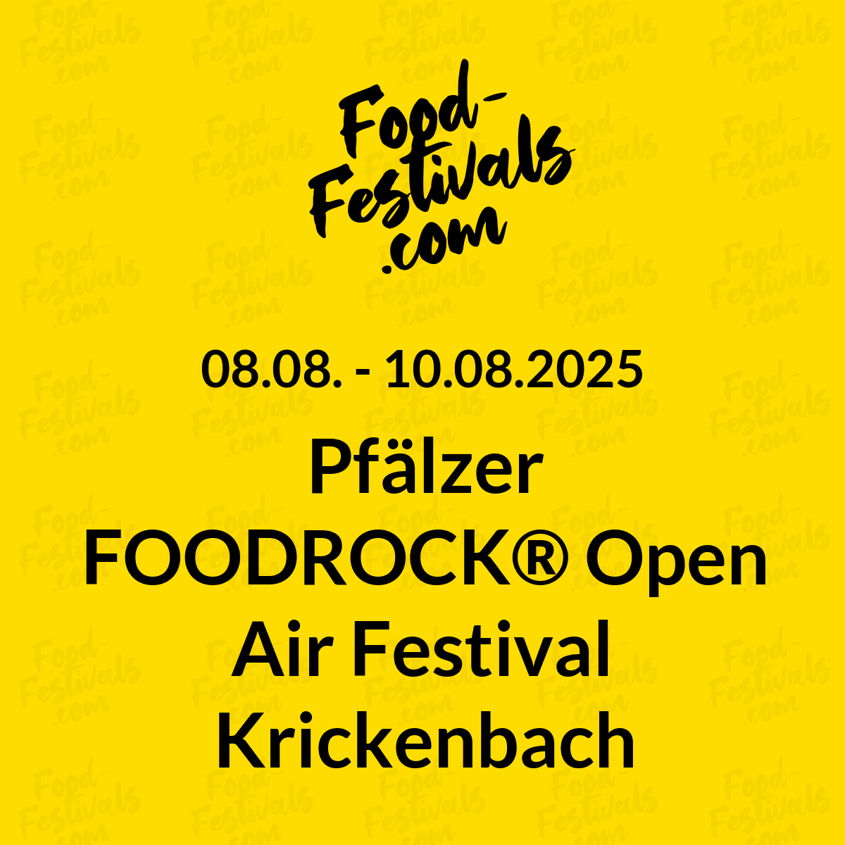 Pfälzer FOODROCK® Open Air Festival Krickenbach