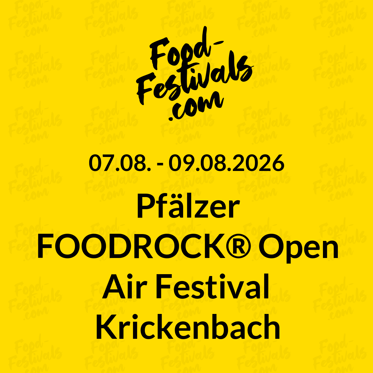 Pfälzer FOODROCK® Open Air Festival Krickenbach