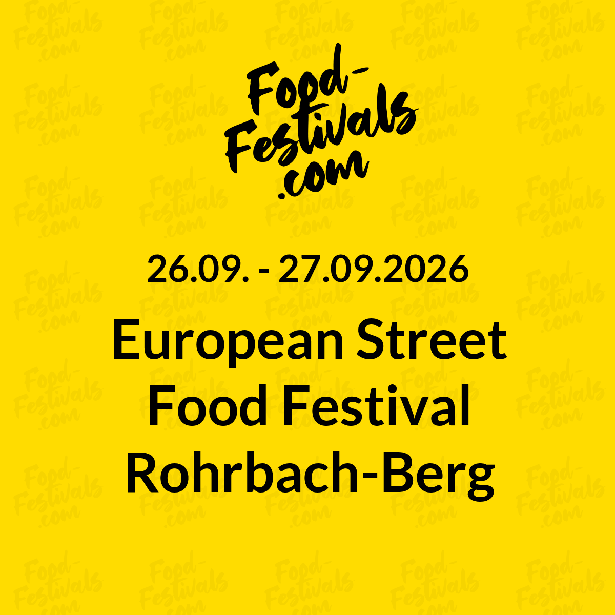 European Street Food Festival Rohrbach-Berg