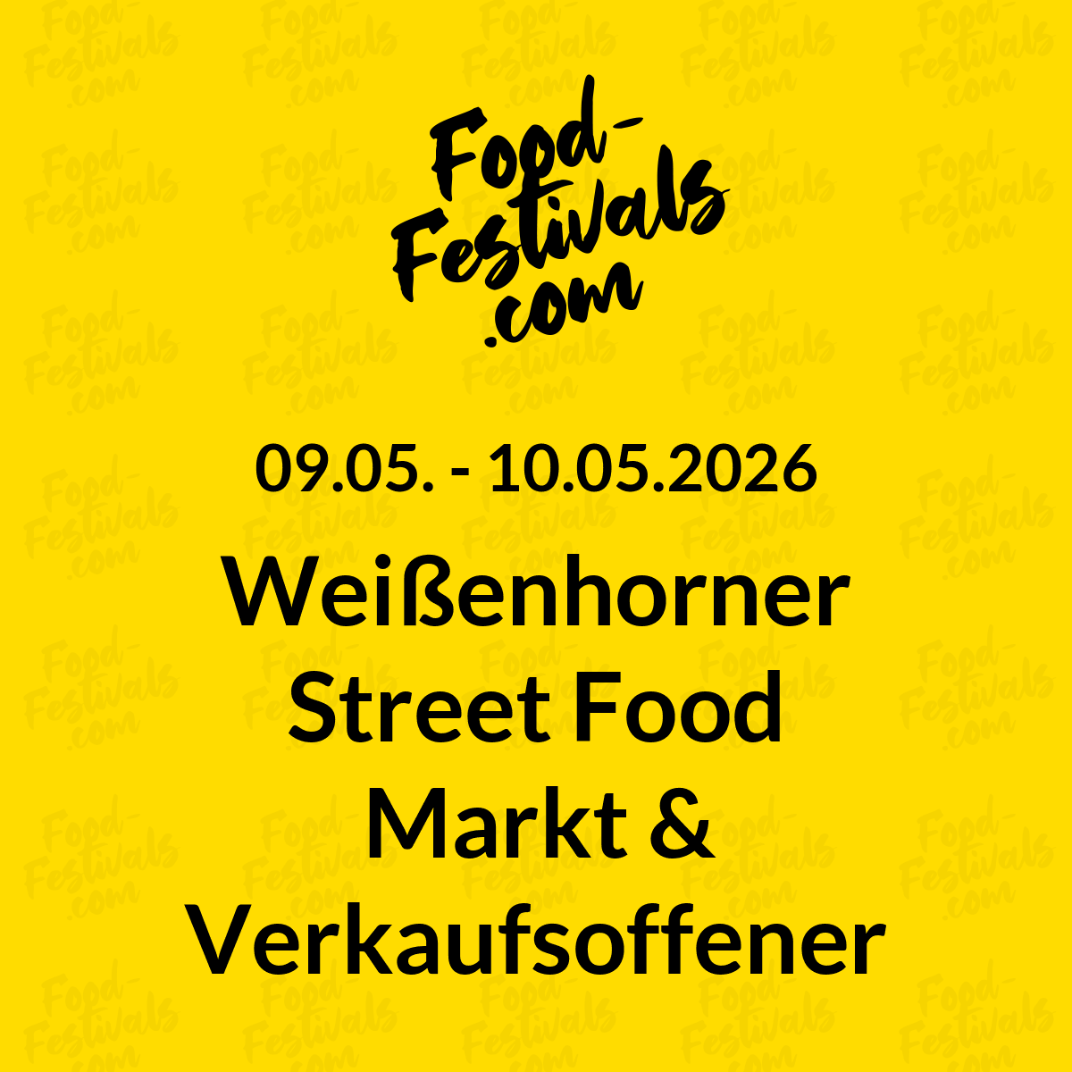Weißenhorner Street Food Markt & Verkaufsoffener Sonntag