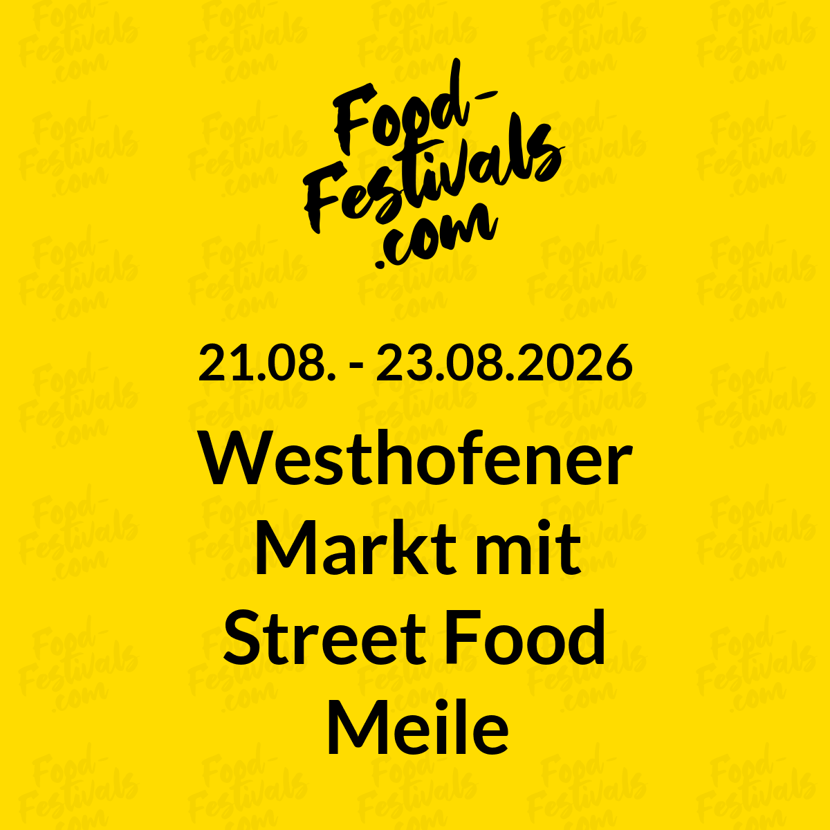 Westhofener Markt mit Street Food Meile