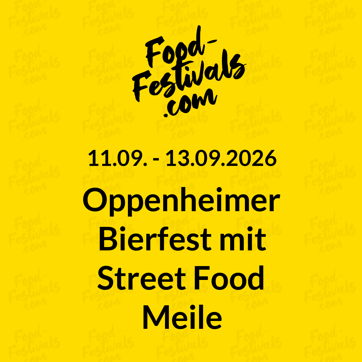 Oppenheimer Bierfest mit Street Food Meile