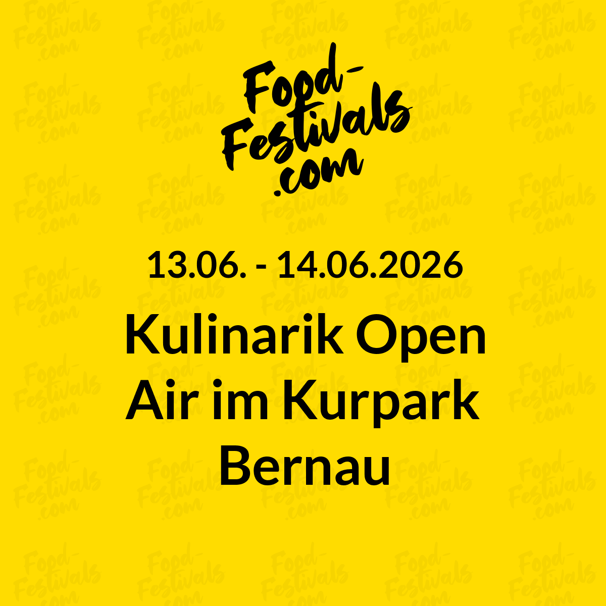 Kulinarik Open Air im Kurpark Bernau