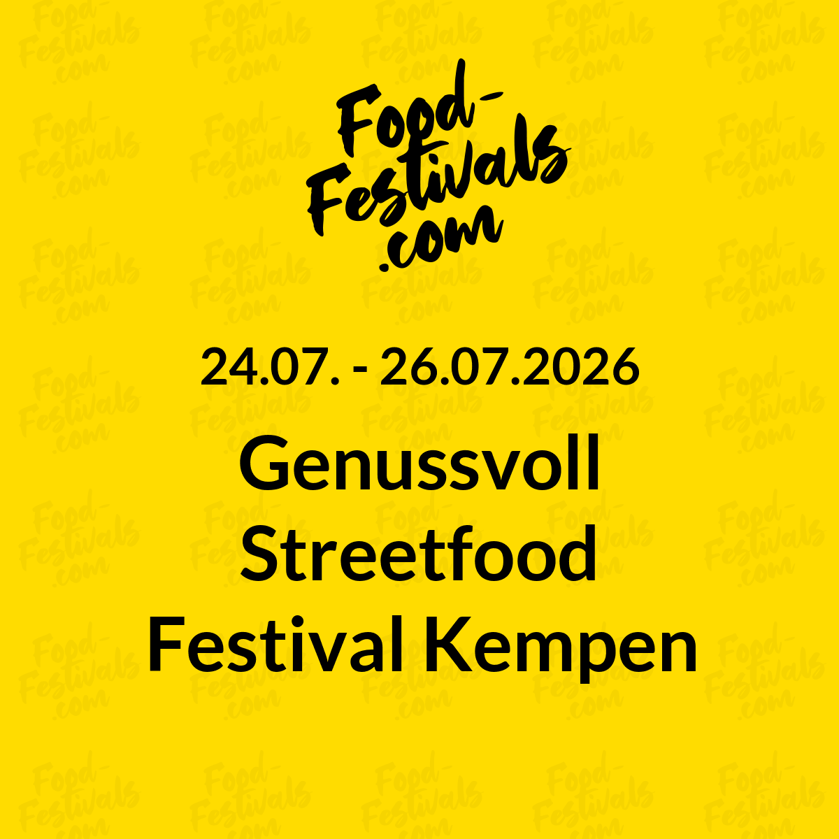 Genussvoll Streetfood Festival Kempen