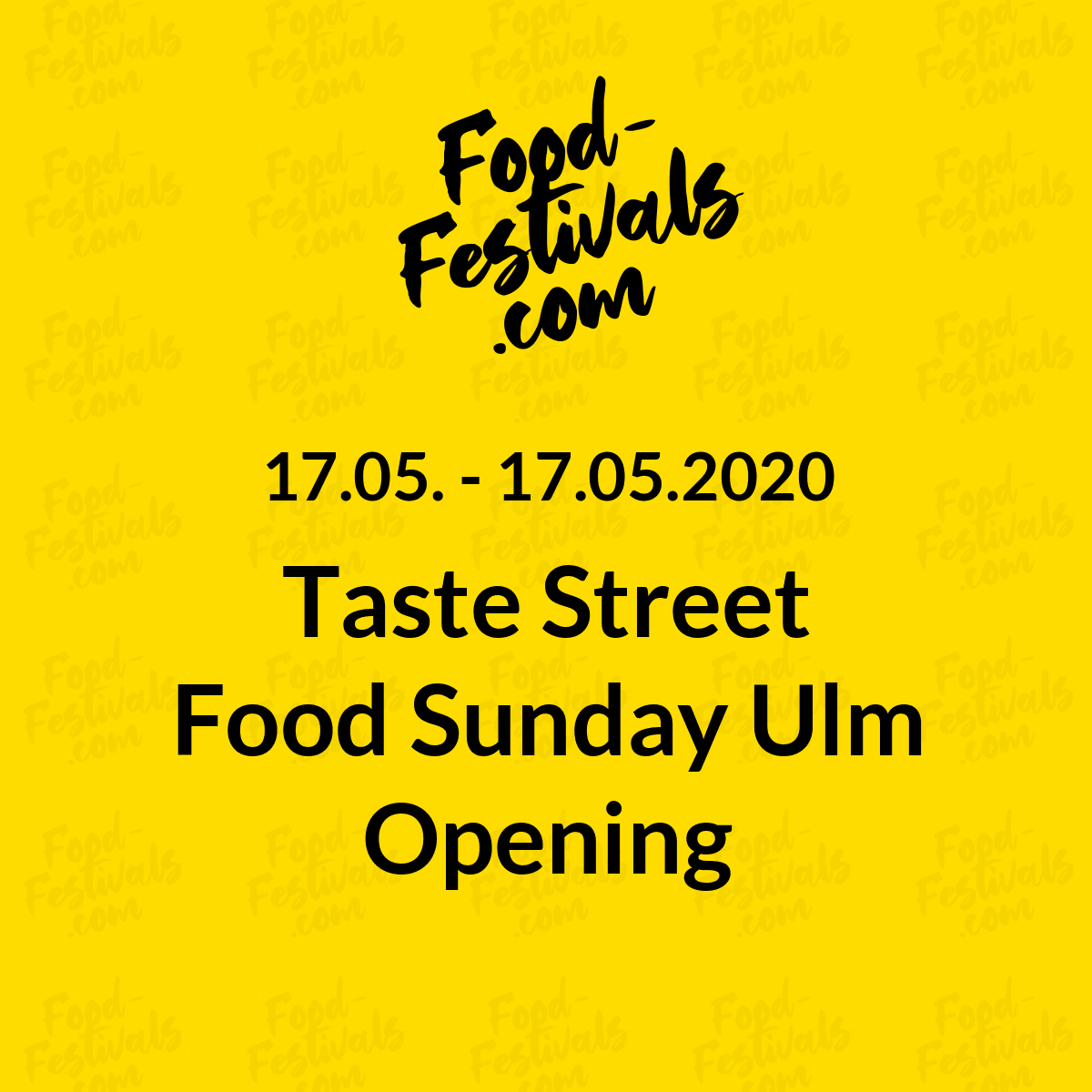 Taste Street Food Sunday Ulm Opening