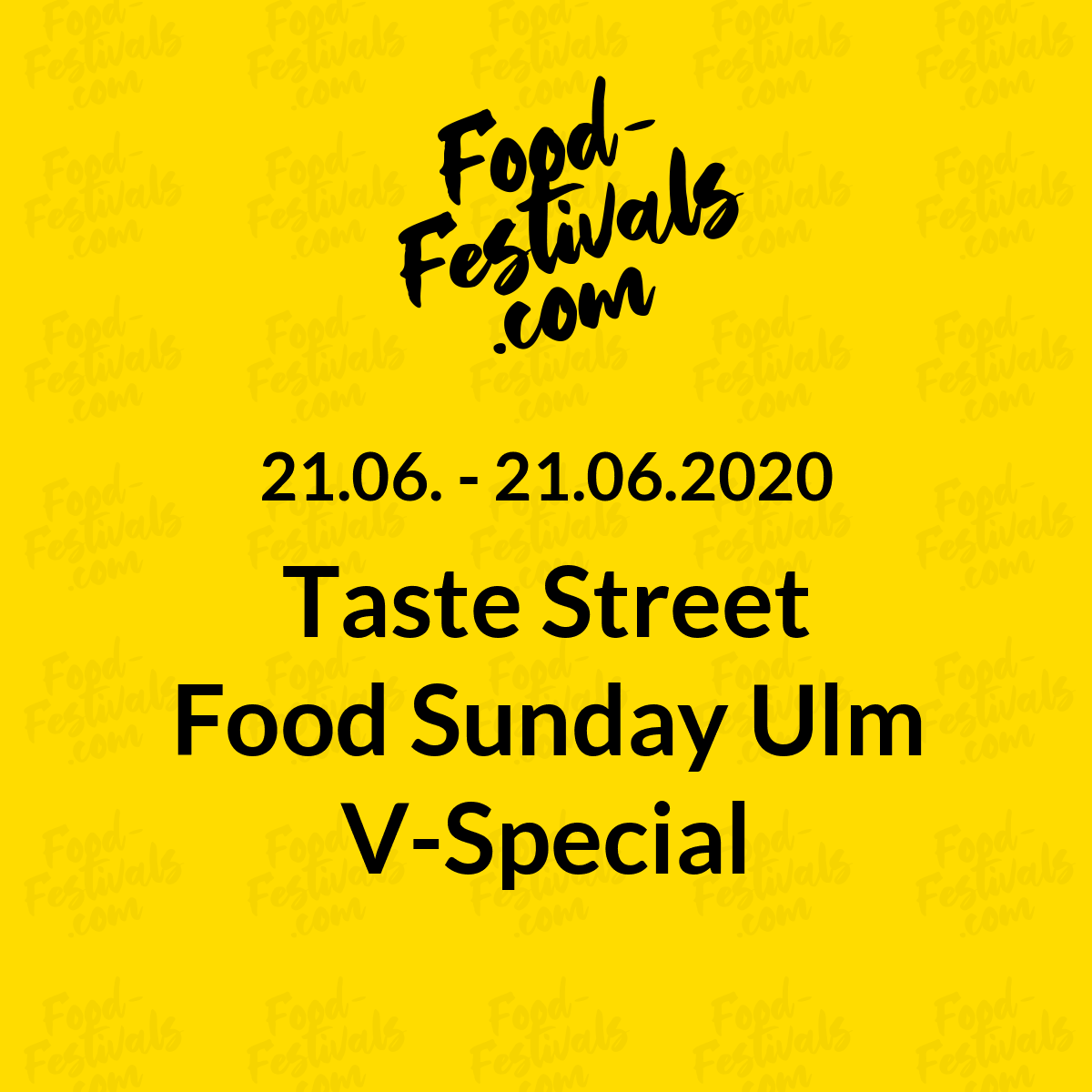 Taste Street Food Sunday Ulm V-Special