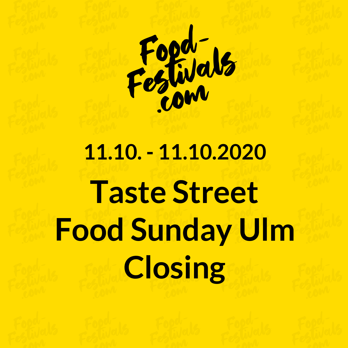 Taste Street Food Sunday Ulm Closing