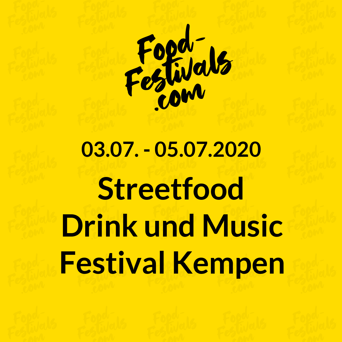 Streetfood Drink und Music Festival Kempen
