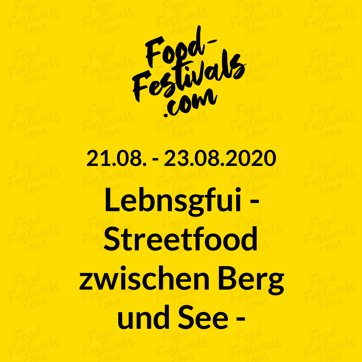 Lebnsgfui - Streetfood zwischen Berg und See - Gstadt am Chiemsee