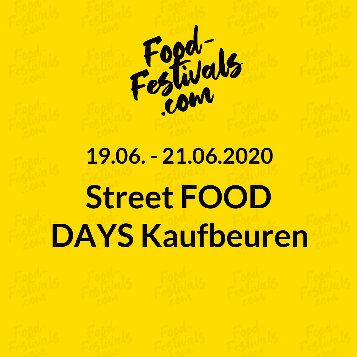 Street FOOD DAYS Kaufbeuren
