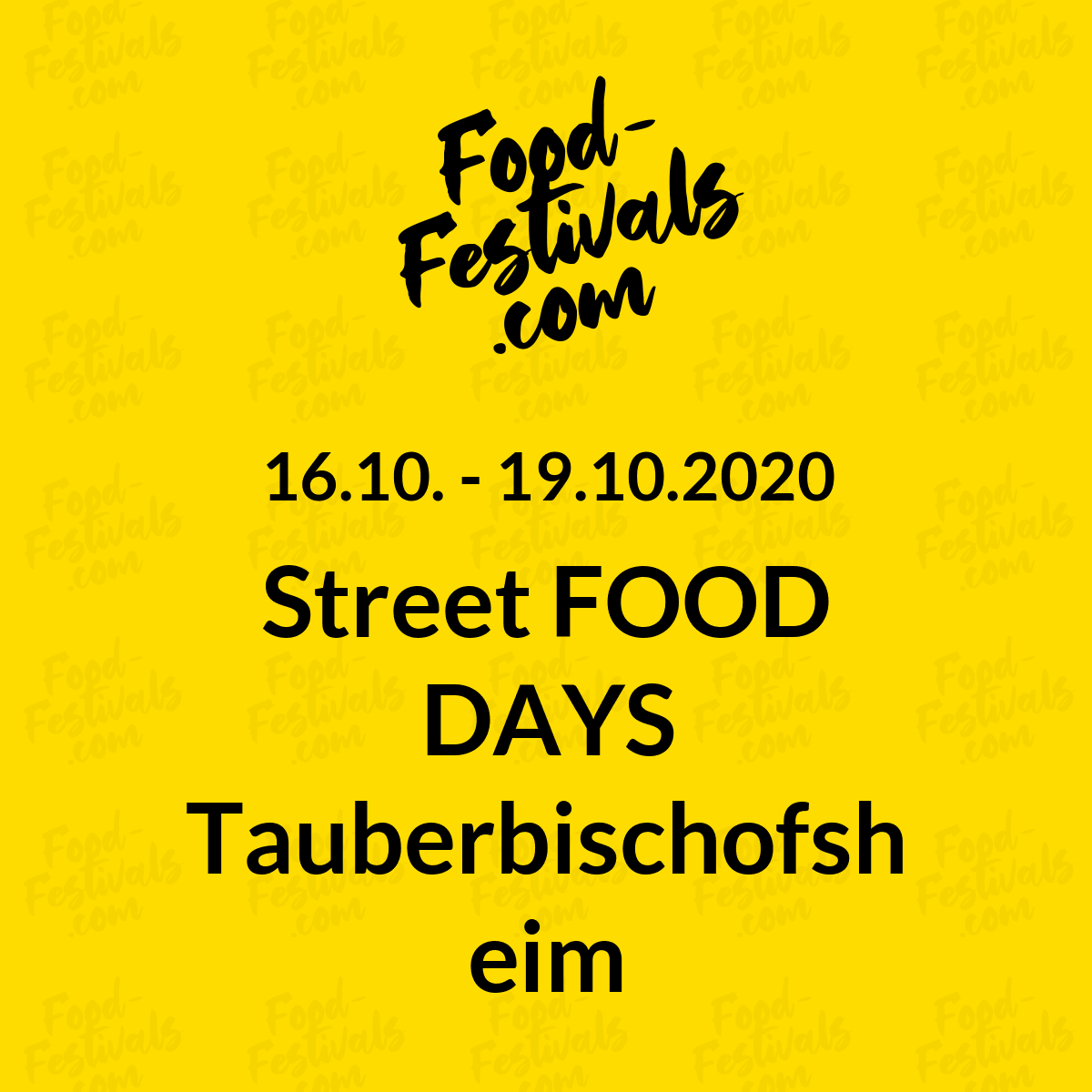 Street FOOD DAYS Tauberbischofsheim