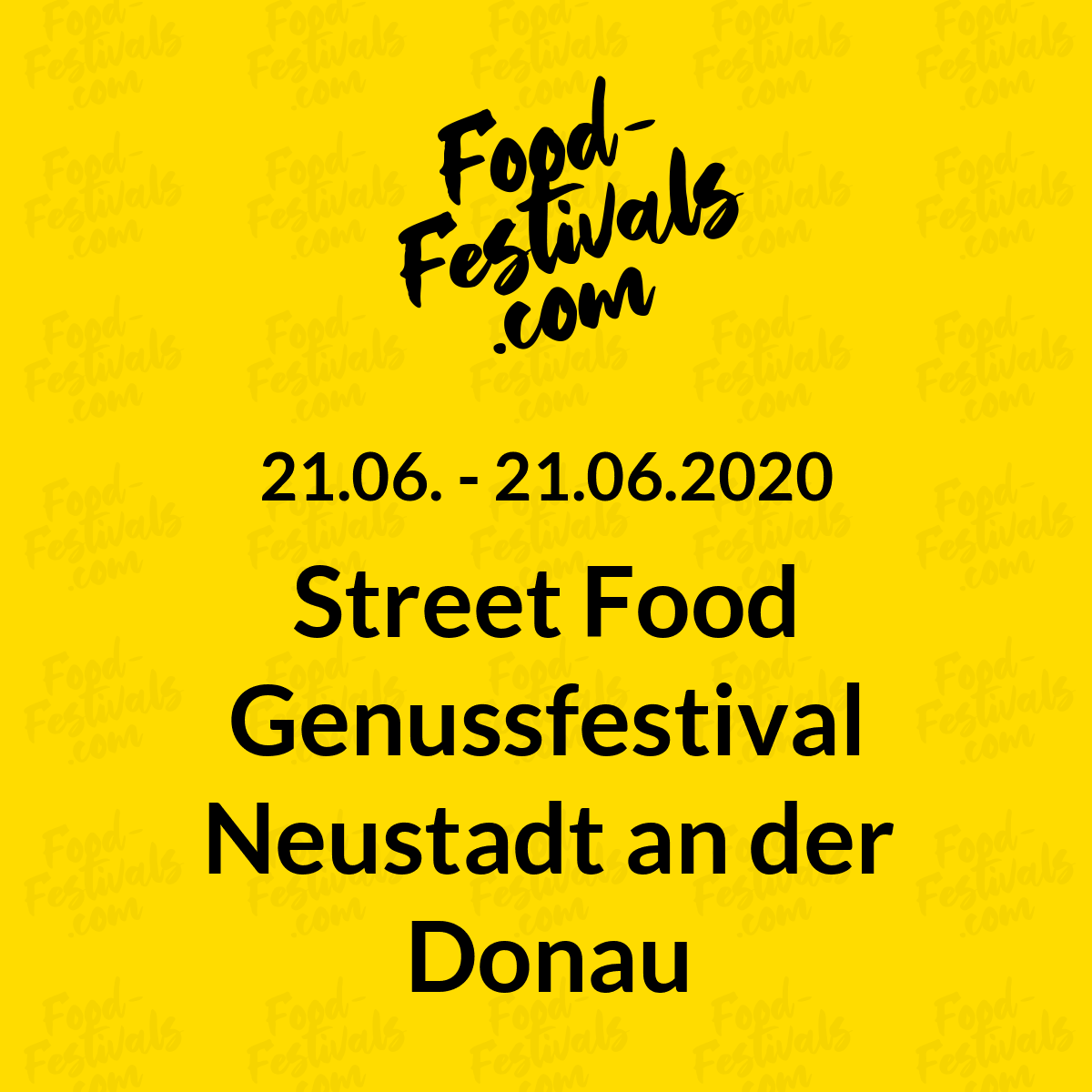 Street Food Genussfestival Neustadt an der Donau